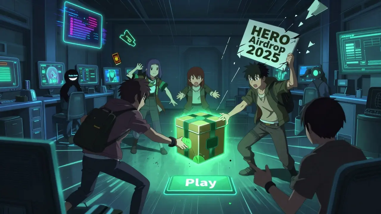 Des joueurs figés dans un jeu mort, un faux airdrop 2025 se désintègre devant eux.