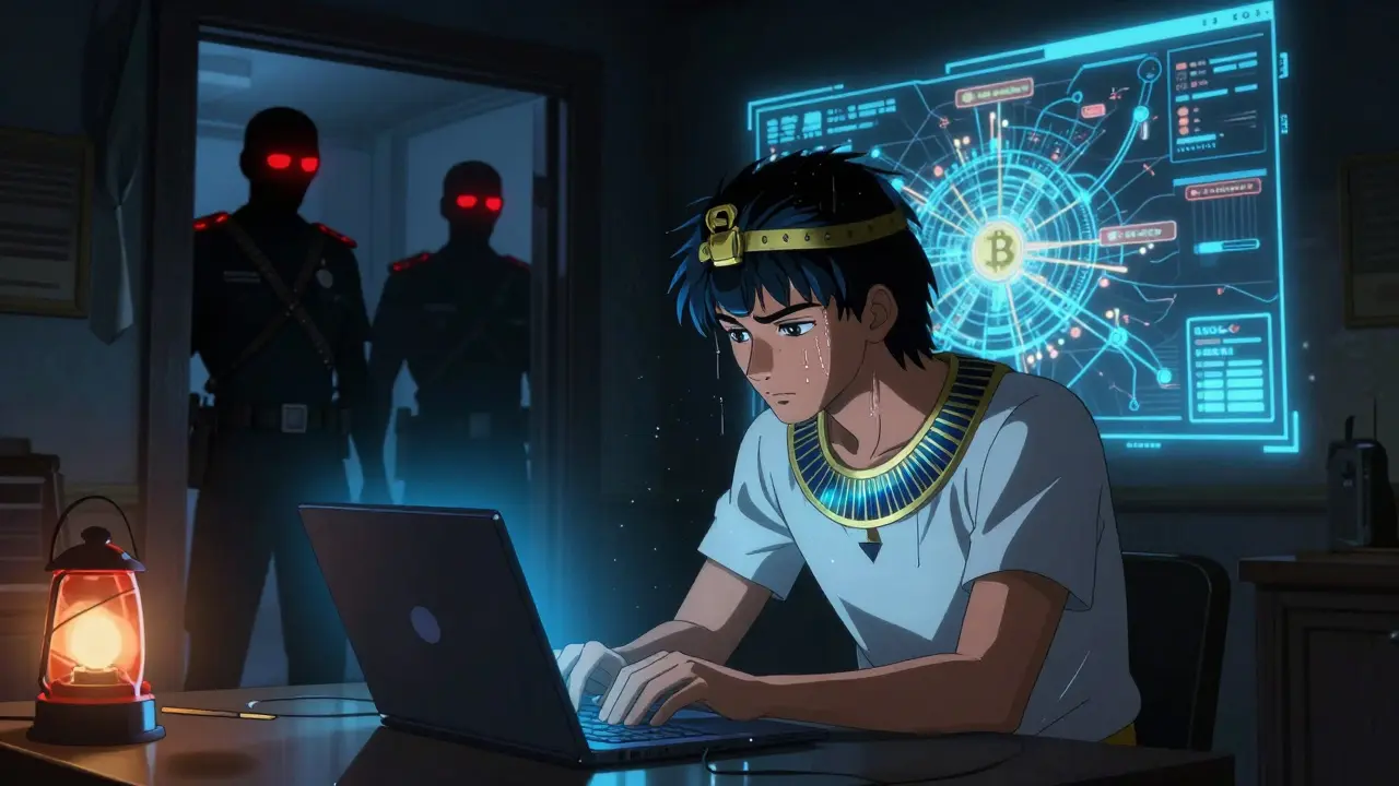 Transferts transfrontaliers de crypto-monnaies depuis l'Égypte : risques juridiques