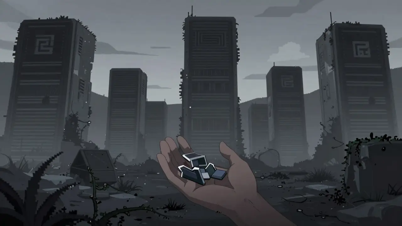 Ruelles numériques abandonnées et objets numériques brisés