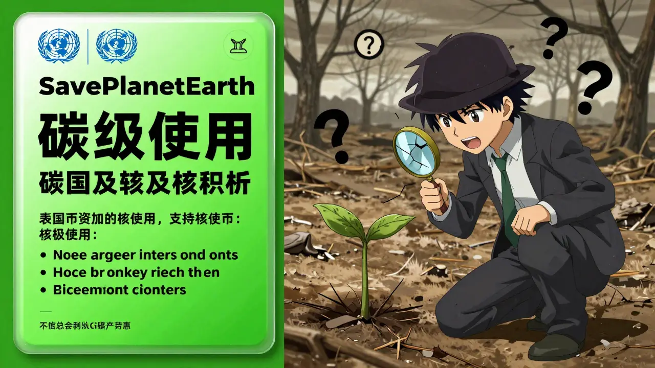 Scène anime divisée montrant le contraste entre les promesses marketing et la réalité sans arbres.