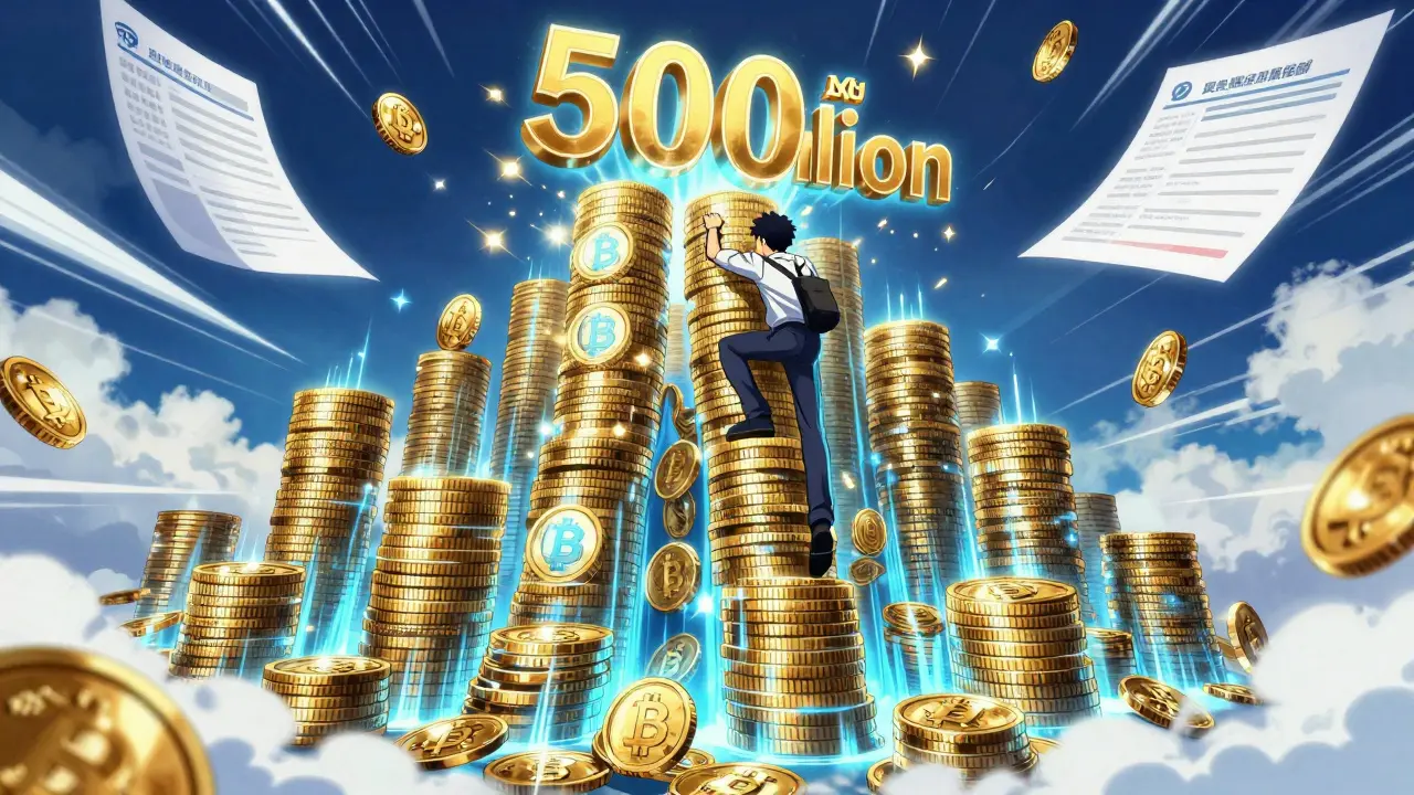 Illustration anime d'une barrière financière massive représentant les exigences de licence