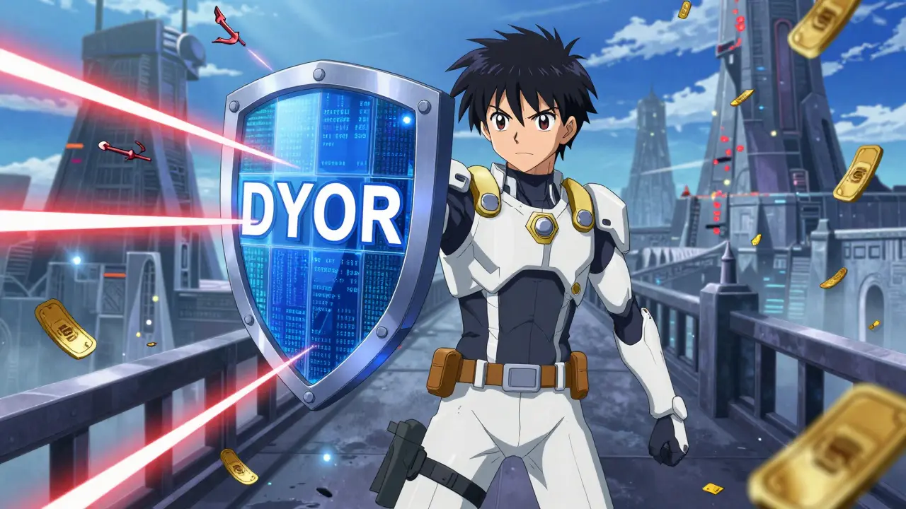 Héros anime protégeant son portefeuille contre les risques