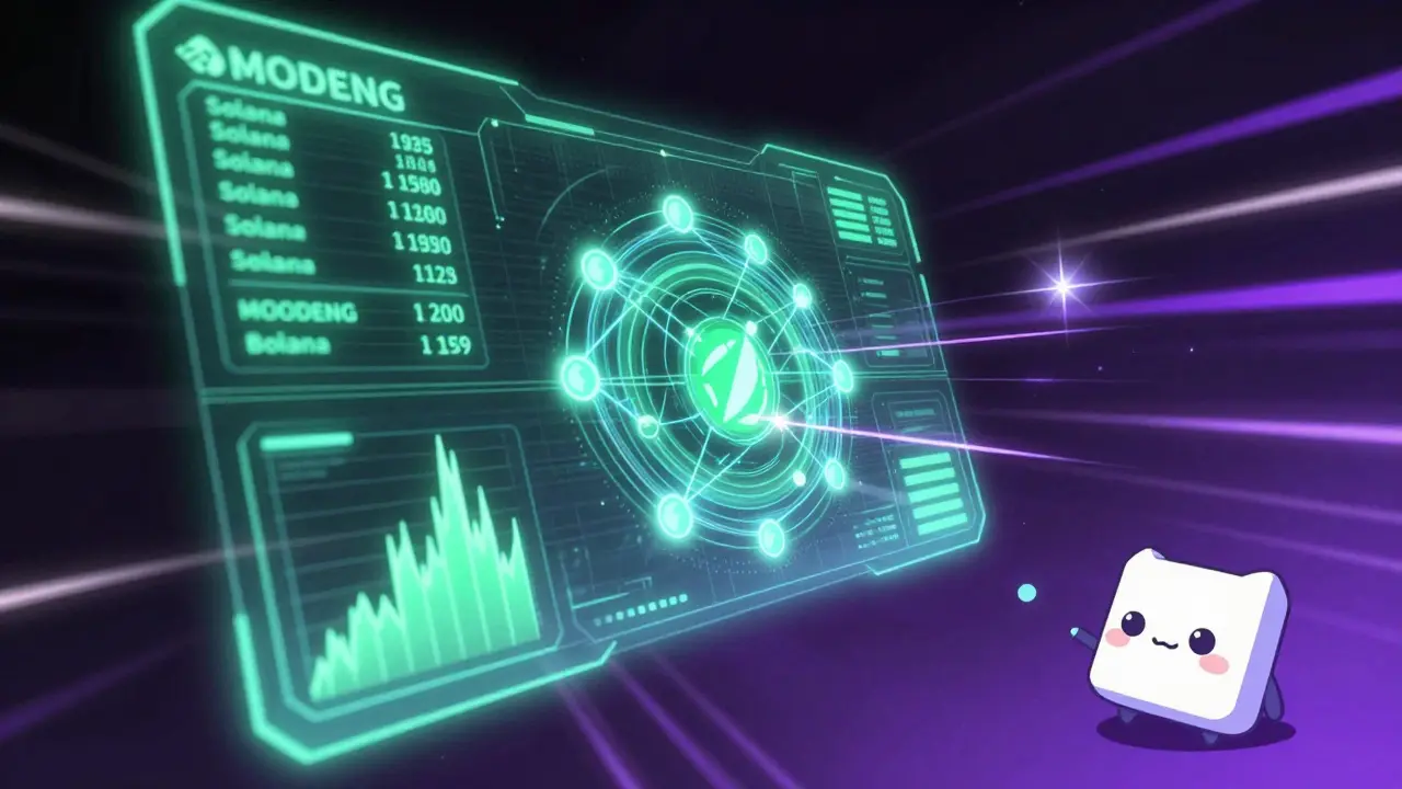 Interface de trading crypto futuriste avec graphiques volatils, style anime