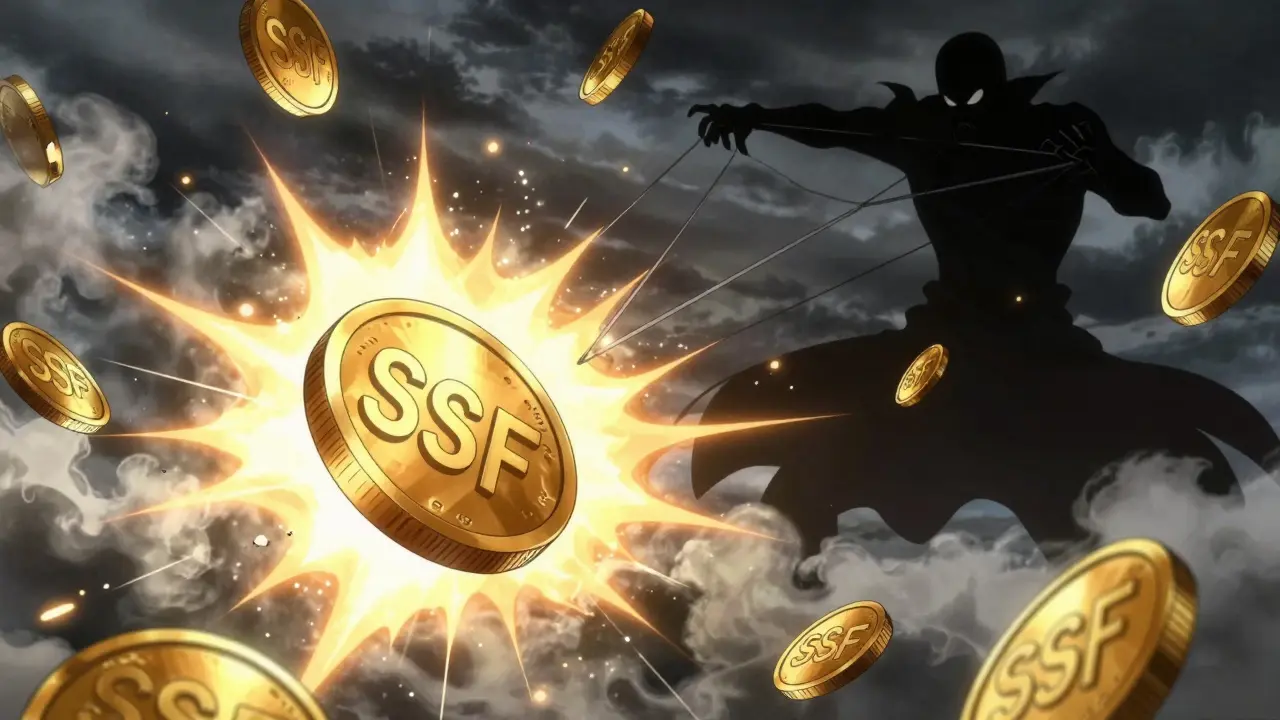Pièce SSF explosive révélant une arnaque en style anime