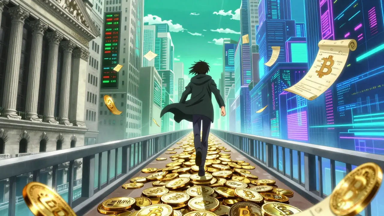 Pont entre la finance traditionnelle et les actifs tokenisés numériques