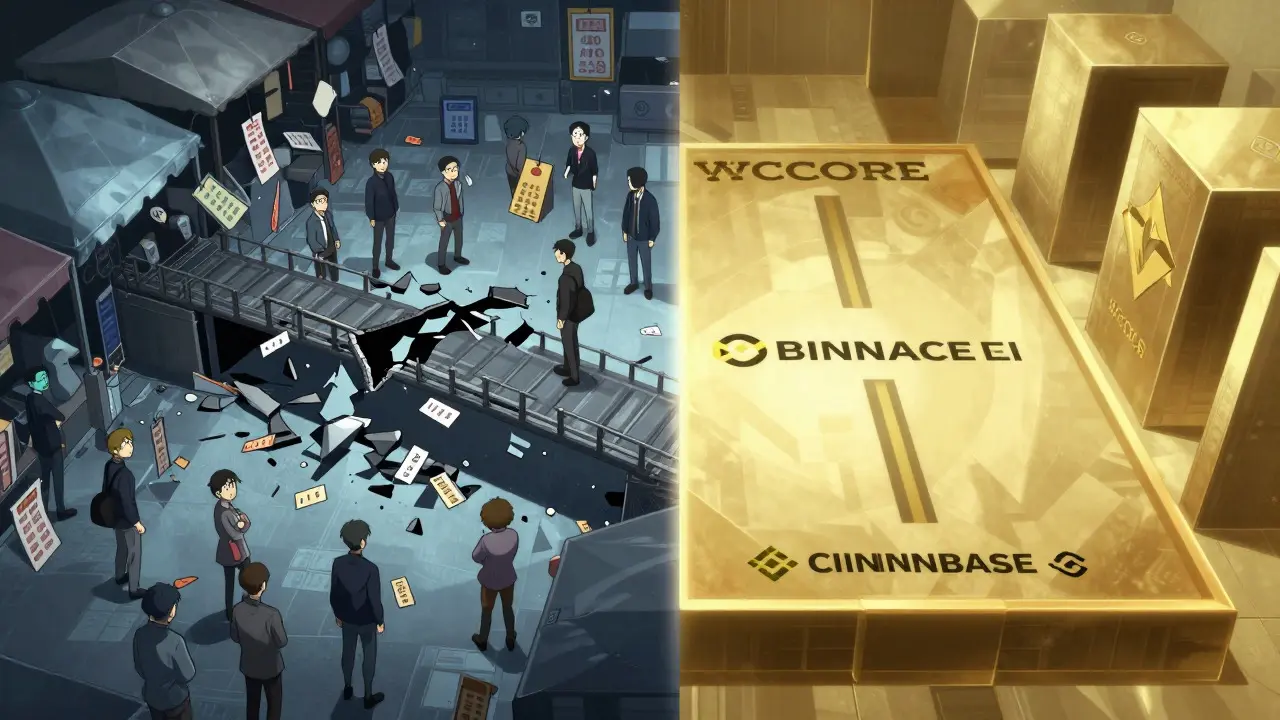 Scène anime divisée montrant la fragmentation et la stabilité du marché