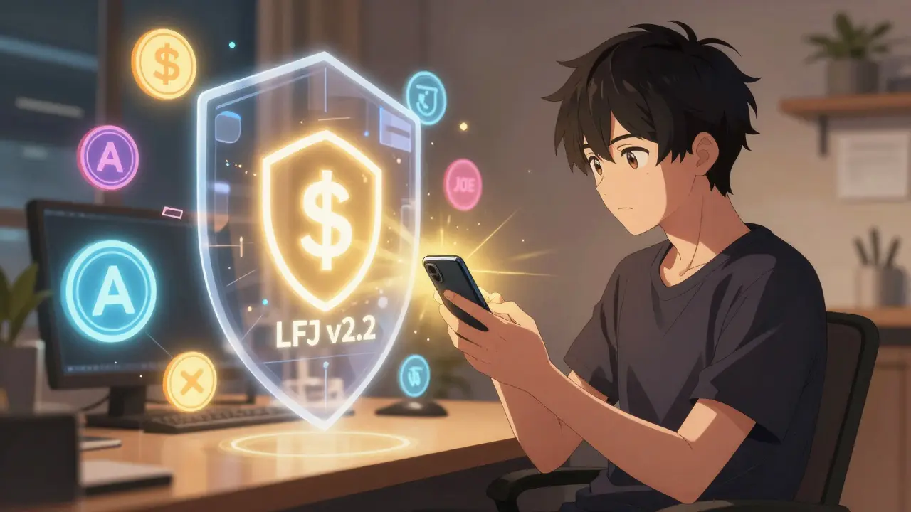 Trader avec des hologrammes de cryptomonnaies et un bouclier numérique